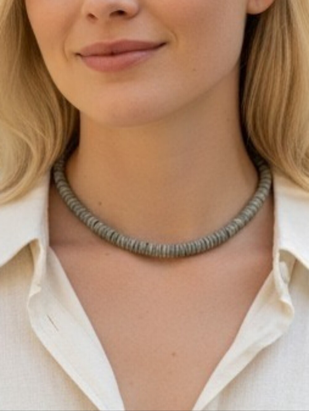 💥4 For $20💥Gray Puka Shell Beaded Necklace